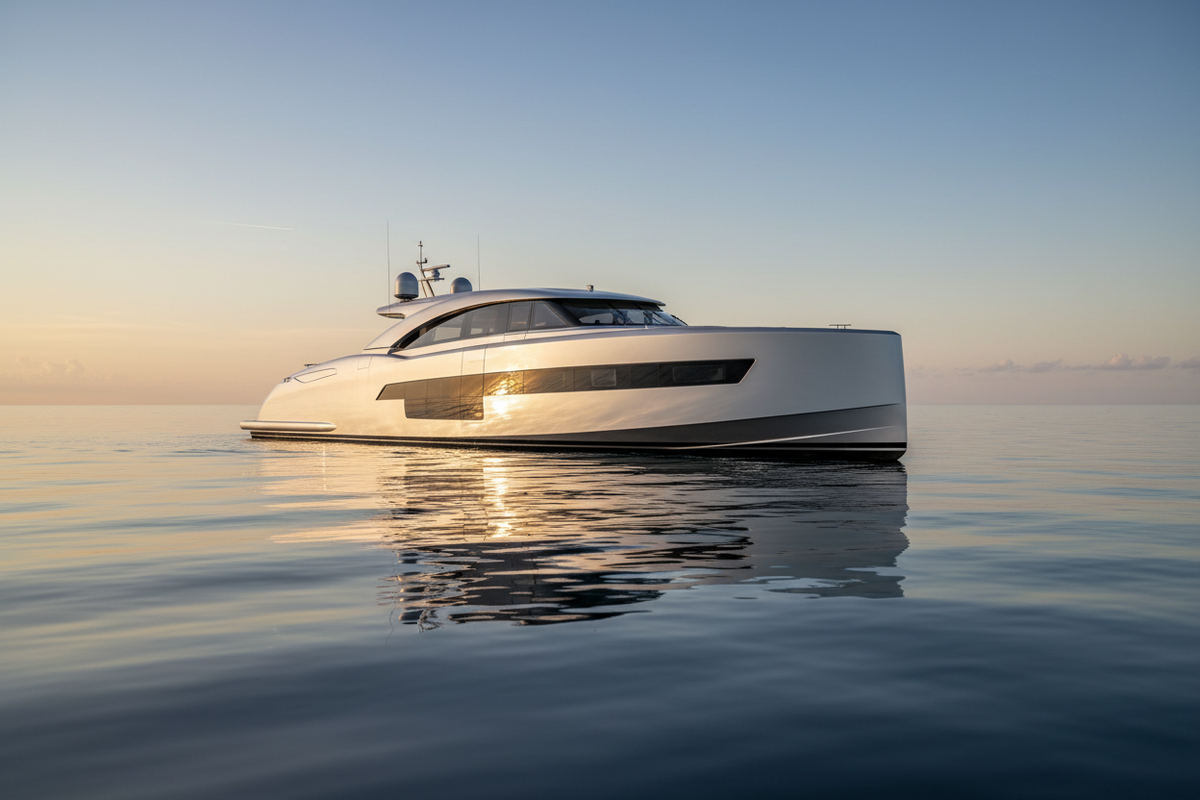 silver boat